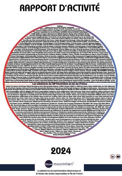 Le rapport d'activité 2024 du GIP Maximilien disponible !