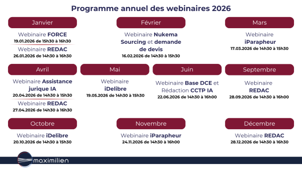 Programme annuel des webinaires modules